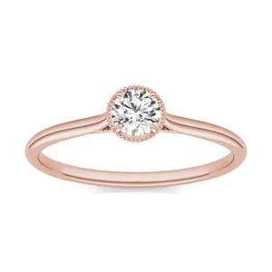 Milgrain Halo Petite Ring image, 