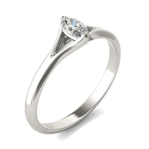 Oval Two-Prong Split Shank Petite Ring image, 