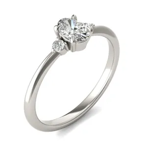Oval Zelda Classic Three-Stone Ring image, 