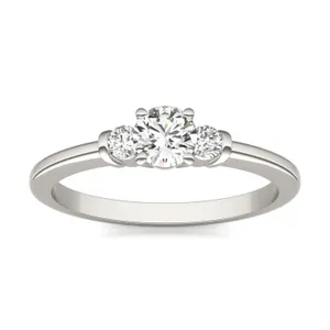 Petite Channel Three-Stone Ring image, 