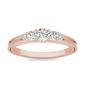 Petite Sculpted Lines Five-Stone Ring image, 