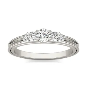 Petite Sculpted Lines Five-Stone Ring image, 