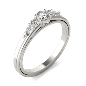 Petite Sculpted Lines Five-Stone Ring image, 