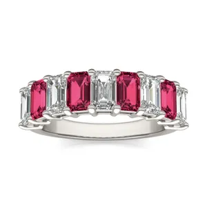 Emerald Alternating Ruby Basket Ring image, 