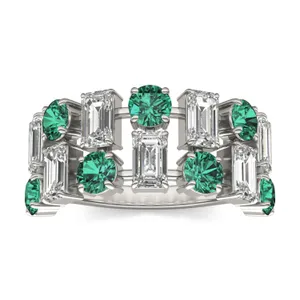 Dyad Alternating Emerald Ring image, 