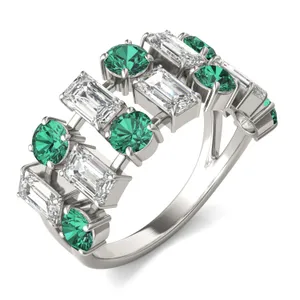 Dyad Alternating Emerald Ring image, 