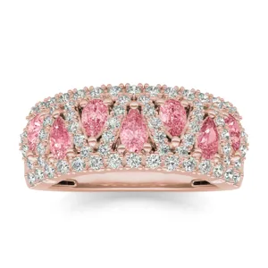 Fancy Pink Liv Pear Ring image, 