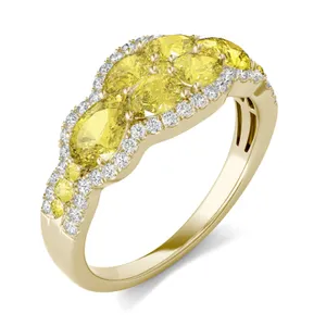 Fancy Yellow Portia Ring image, 