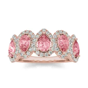 Fancy Pink Freya Five-Stone Ring image, 