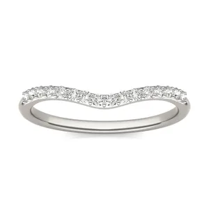 Cushion Signature Accented Halo Petite Matching Band image, Cushion Signature Accented Halo Petite Matching Band
