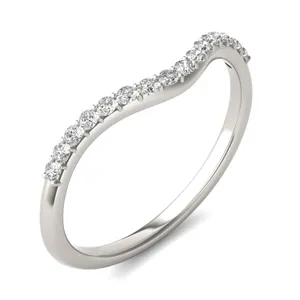 Oval Signature Accented Halo Mini Matching Band image, 