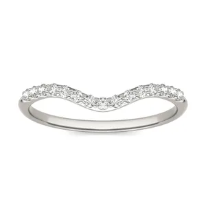 Oval Signature Accented Halo Petite Matching Band image, 