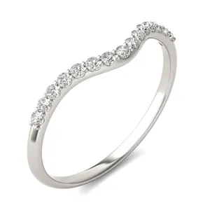Oval Signature Accented Halo Petite Matching Band image, 