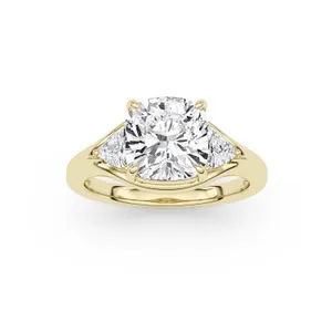 Cushion Daisy Three-Stone Ring image, 