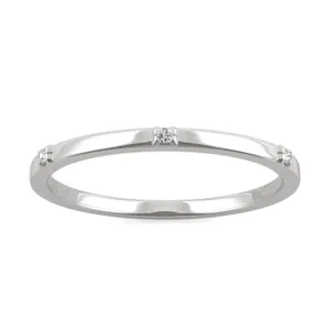 Moissanite Round Stackable Ring image, 