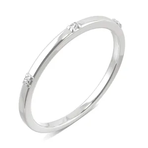 Moissanite Round Stackable Ring image, 
