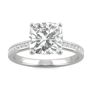 2.58 CTW DEW Cushion Moissanite Engagement Ring image, 