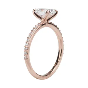1.47 CTW Oval Side-Stone Engagement Ring image, 