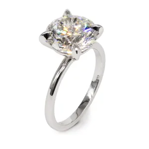 5.0 CTW Round Caydia Lab Grown Diamond Solitaire Engagement Ring image, 