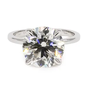 6.0 CTW Round Caydia Lab Grown Diamond Solitaire Engagement Ring image, 