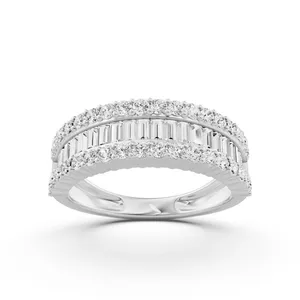 Three Row Baguette and Round Fashion Band image, 