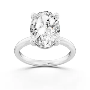 3 ctw Oval Solitaire Engagement Ring image, 