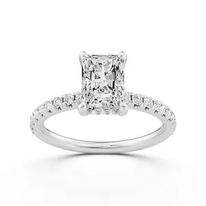 Hidden Radiant Halo Engagement Ring image, 