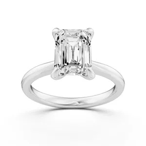 Emerald Classic Solitaire Engagement Ring image, 