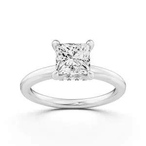 Princess Hidden Halo Engagement Ring image, 