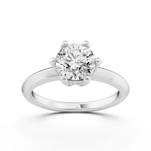 Round Six-Prong Solitaire Engagement Ring image, 