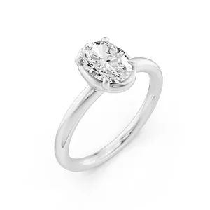 Oval Solitaire Engagement Ring image, 