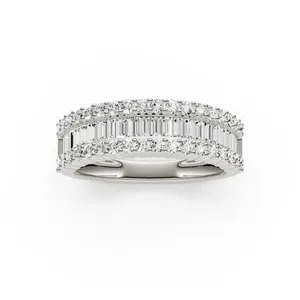 Three Row Baguette and Round Fashion Band Essentials image, 