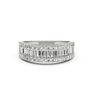 Three Row Baguette and Round Fashion Band Essentials image, 