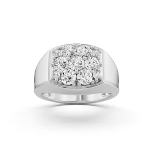 Men's Round Prong Set Fashion Ring image, 
