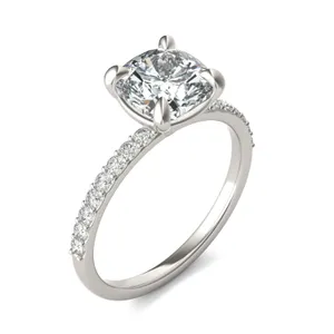 Cushion Custom Martini 1/2 Eternity Engagement Ring image, 