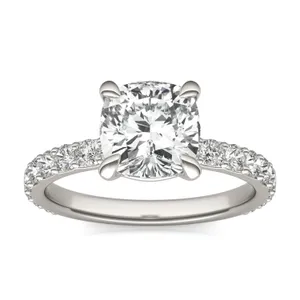 Cushion Custom Martini Bold 3/4 Eternity Engagement Ring image, 