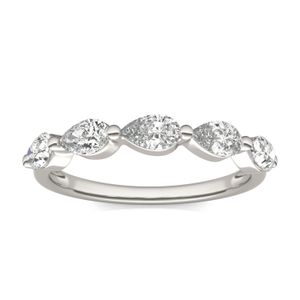 REAL BAND-1st OPTION 30th Anniversary E… Men's Now + Forever Lab-Grown Diamonds Five-Stone Wedding