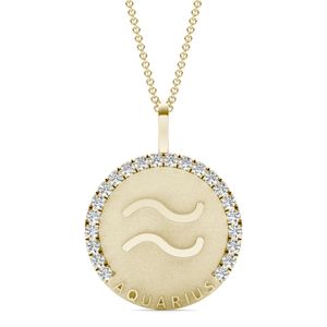 Bold Aquarius Zodiac Pendant