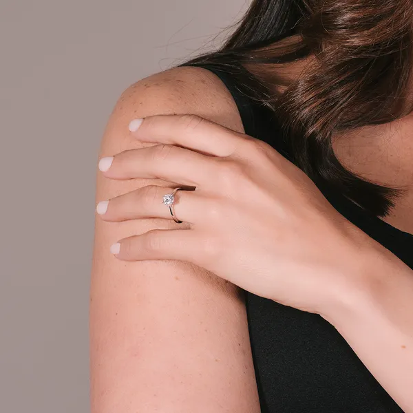 2.70 CTW DEW Round Forever One Moissanite Six Prong Solitaire Engagement Ring in 14K White Gold