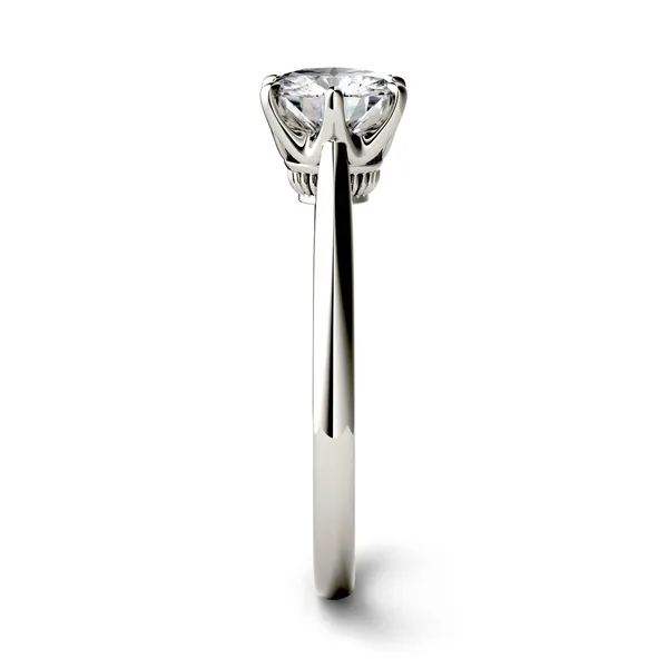 2.70 CTW DEW Round Forever One Moissanite Six Prong Solitaire Engagement Ring in 14K White Gold