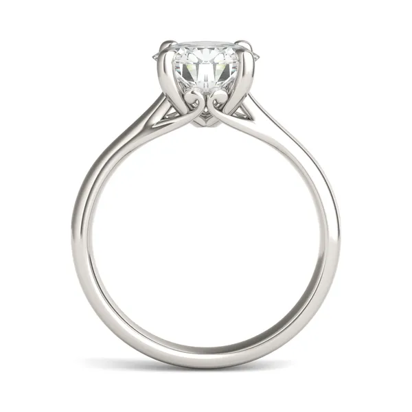 1.90 CTW DEW Round Forever One Moissanite Four Prong Solitaire Engagement Ring in 14K White Gold