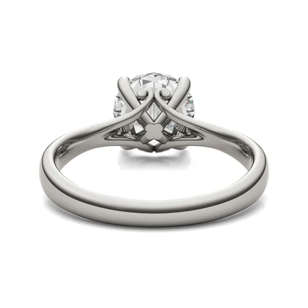 1.90 CTW DEW Round Forever One Moissanite Four Prong Solitaire Engagement Ring in 14K White Gold