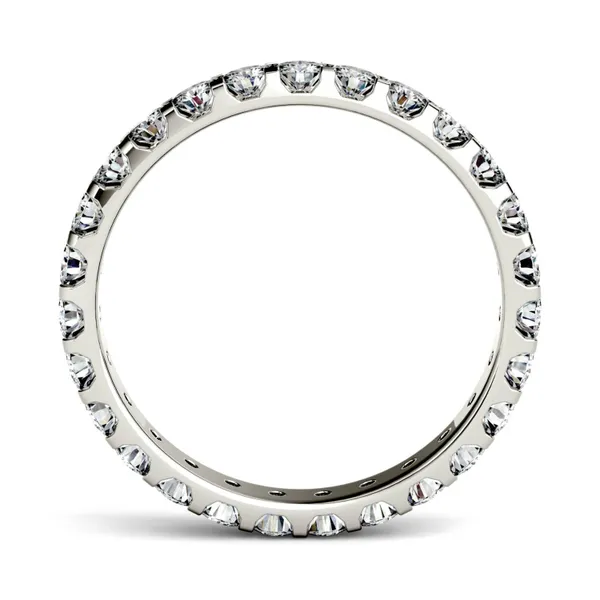 0.96 CTW DEW Round Forever One Moissanite Eternity Band in 14K White Gold