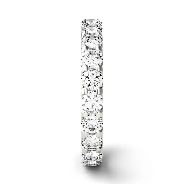 1.90 CTW DEW Round Forever One Moissanite Eternity Band in 14K White Gold