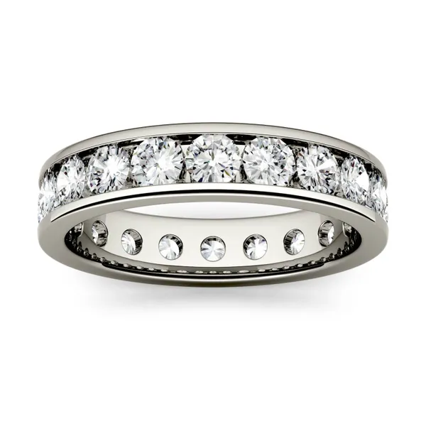 2 1/10 CTW Round Caydia Lab Grown Diamond Ring 18K White Gold