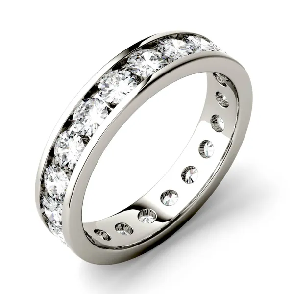 2 1/10 CTW Round Caydia Lab Grown Diamond Ring 18K White Gold