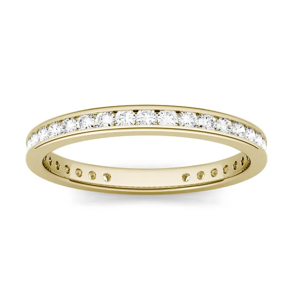 1/2 CTW Round Caydia Lab Grown Diamond Ring 18K Yellow Gold