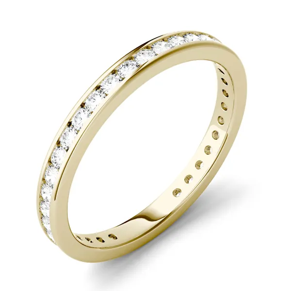 1/2 CTW Round Caydia Lab Grown Diamond Ring 18K Yellow Gold