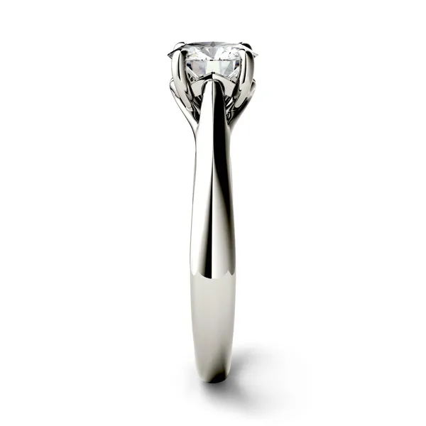 3.66 CTW DEW Round Forever One Moissanite Solitaire Engagement Ring in 14K White Gold