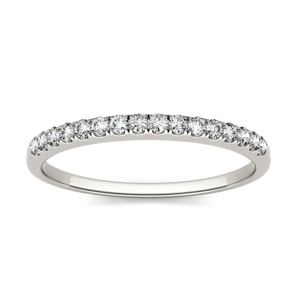 0.16 CTW DEW Round Forever One Moissanite Band in 14K White Gold